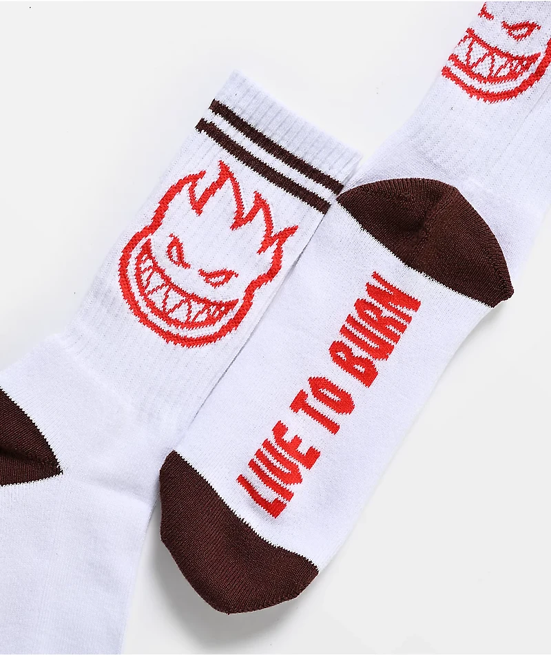 Spitfire Bighead White Crew Socks