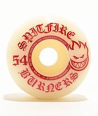 Spitfire Burner White & Red 54mm 99a Skateboard Wheels