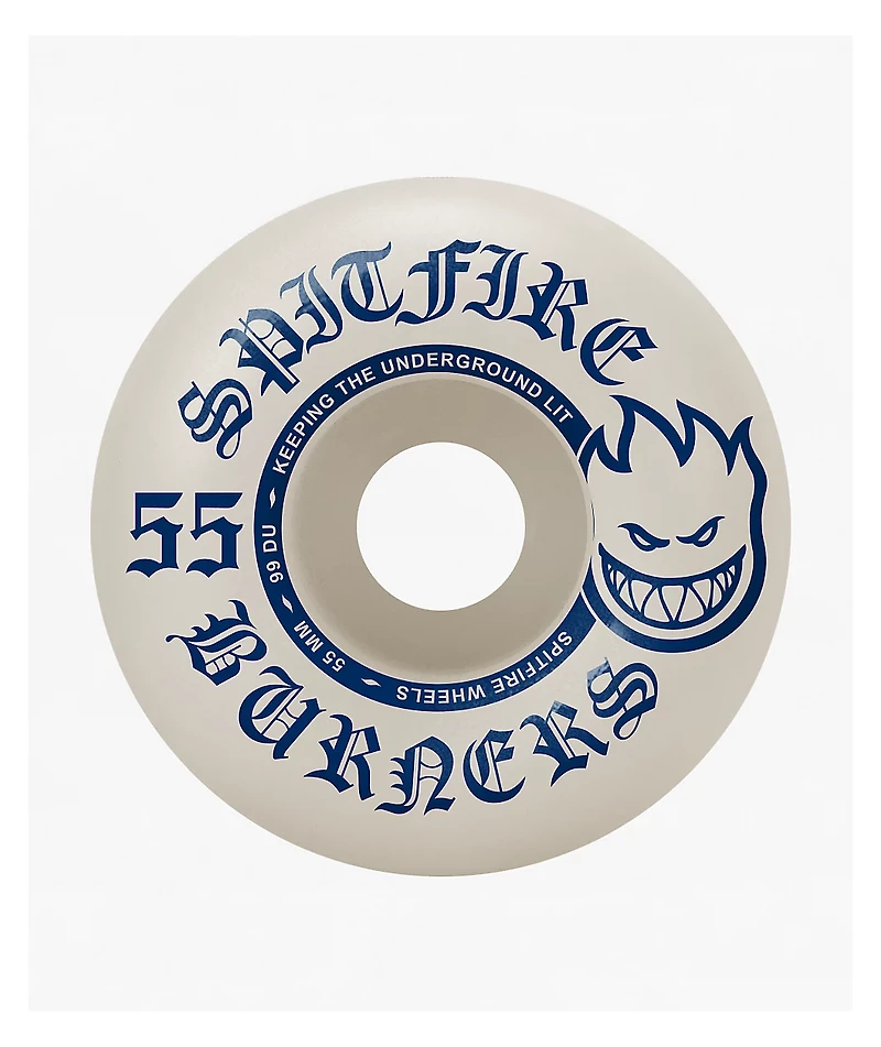 Spitfire Burners 55mm 99a White Skateboard Wheels