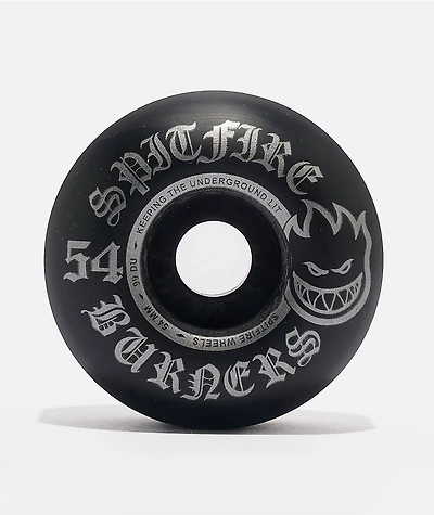Spitfire Burners Black 54mm 99a Skateboard Wheels