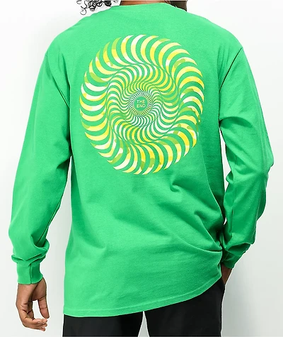Spitfire Camo Classic Swirl Logo Green Long Sleeve T-Shirt