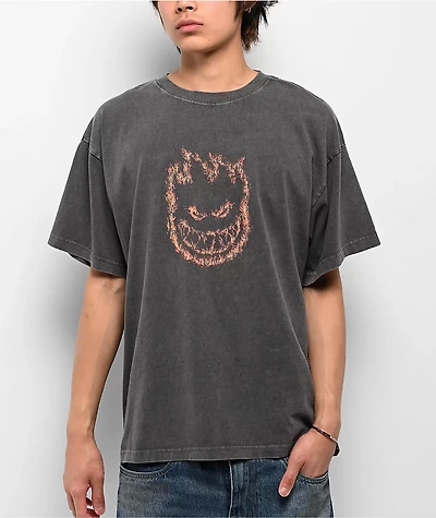 Spitfire Charred Remains Grey Wash T-Shirt