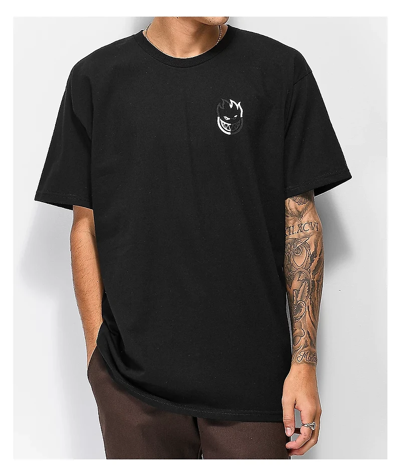 Spitfire Checkered Swirl Black T-Shirt