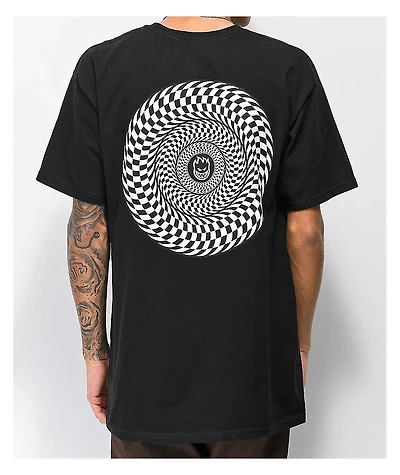 Spitfire Checkered Swirl Black T-Shirt