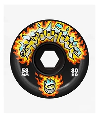 Spitfire Chrome Venom Formula Four Conical 58mm 80a Black Skateboard Wheels