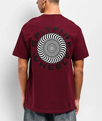 Spitfire Classic '87 Swirl Burgundy T-Shirt