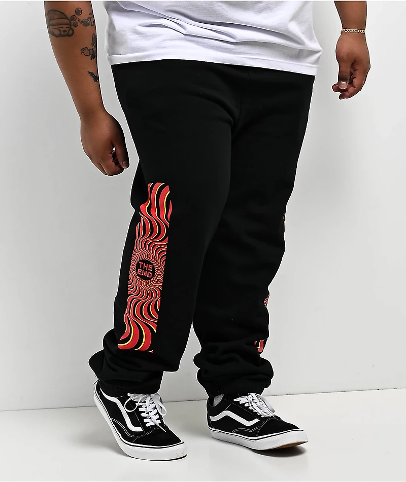 Spitfire Classic Overlay Black Sweatpants