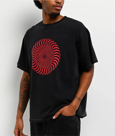Spitfire Classic Swirl Black Wash T-Shirt
