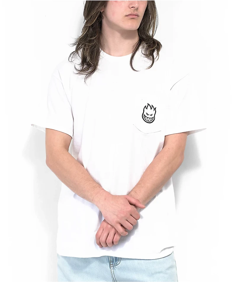 Spitfire Classic Vortex White Pocket T-Shirt