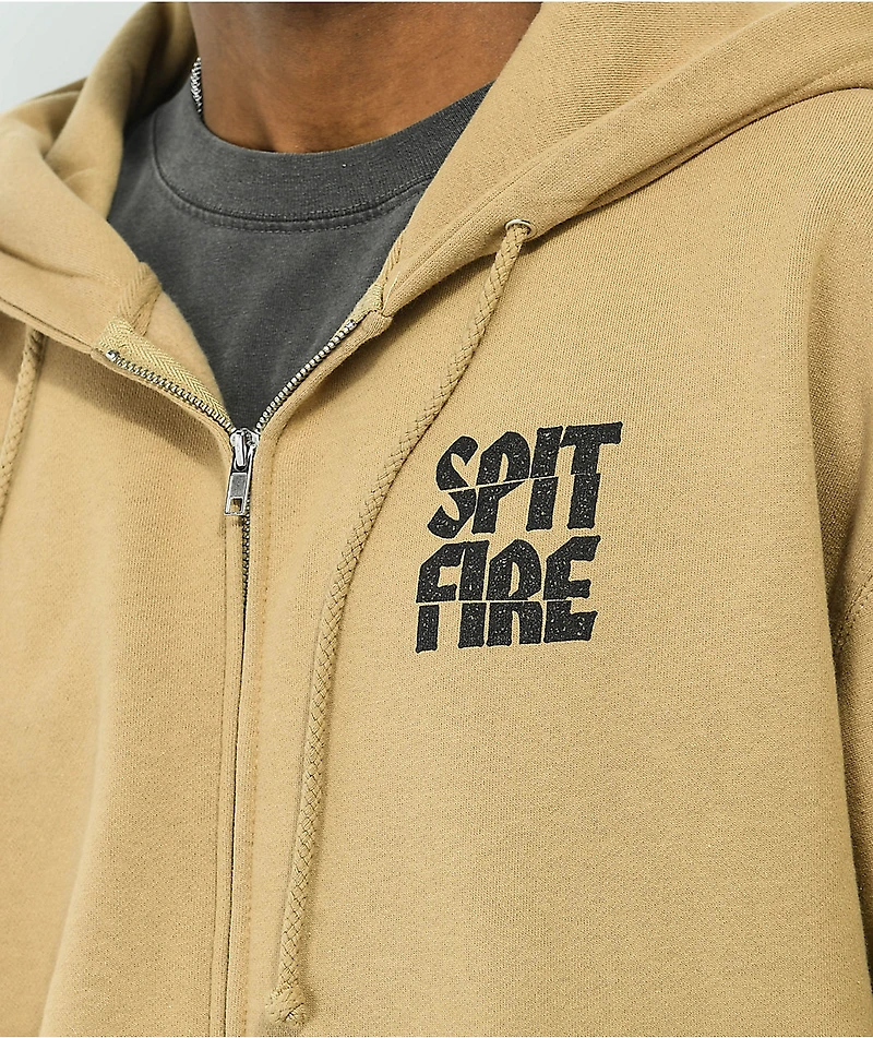Spitfire Clean Cut Sand Zip Hoodie