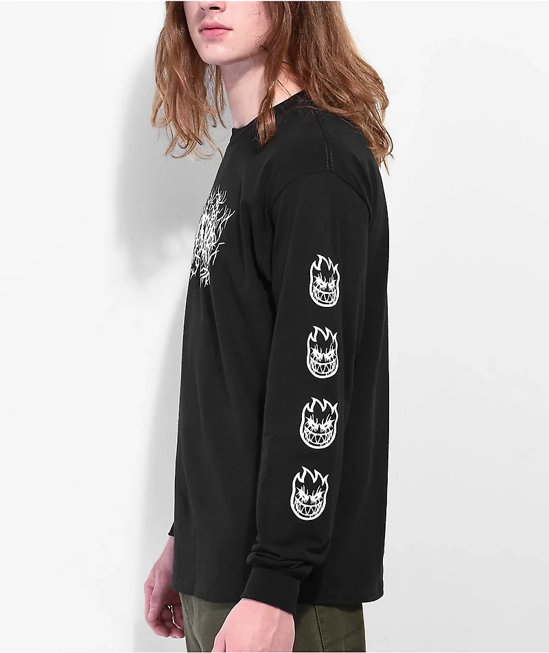 Spitfire Deathmask Black Long Sleeve T-Shirt