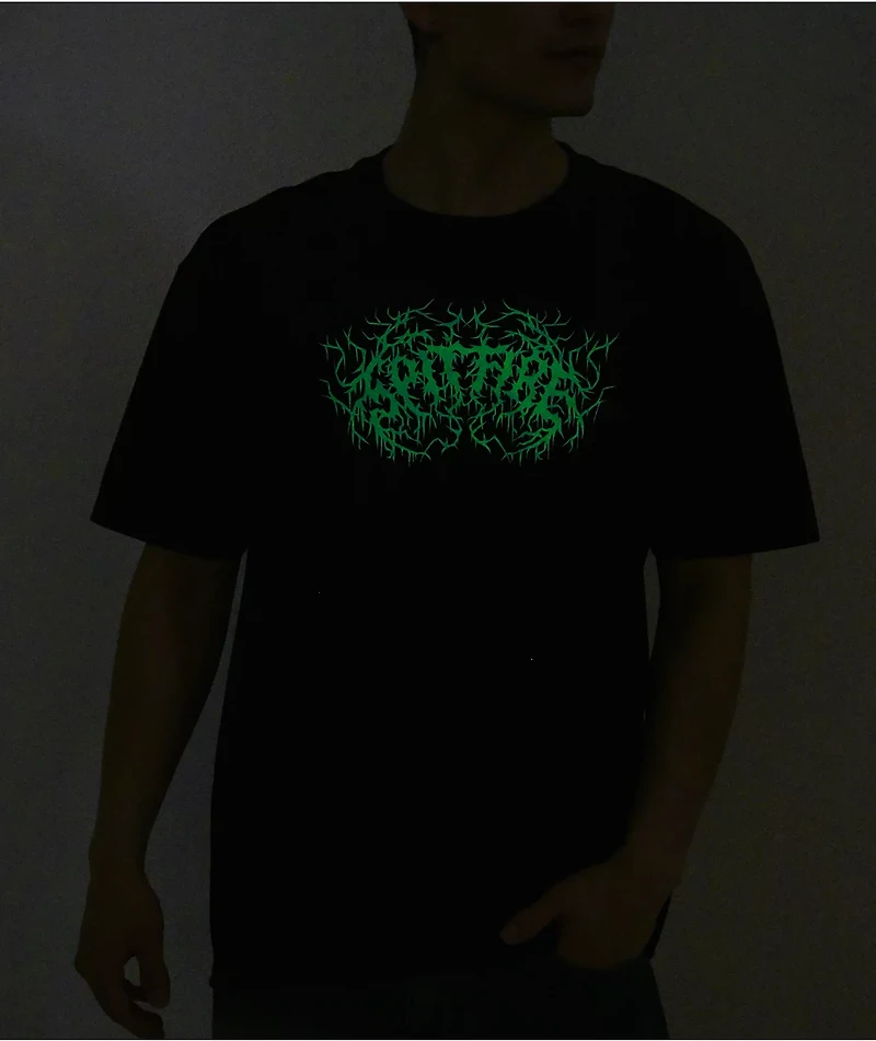 Spitfire Deathmask Glow In The Dark Black T-Shirt