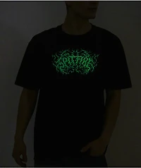 Spitfire Deathmask Glow In The Dark Black T-Shirt