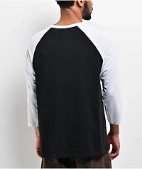 Spitfire Demon Black & White Three Quarter Sleeve T-Shirt