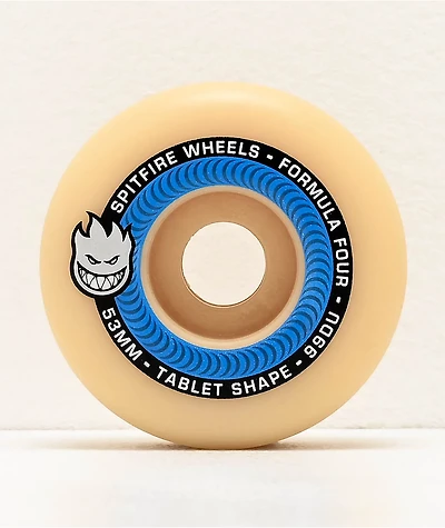 Spitfire Formula Four 53mm 99a Natural Skateboard Wheels