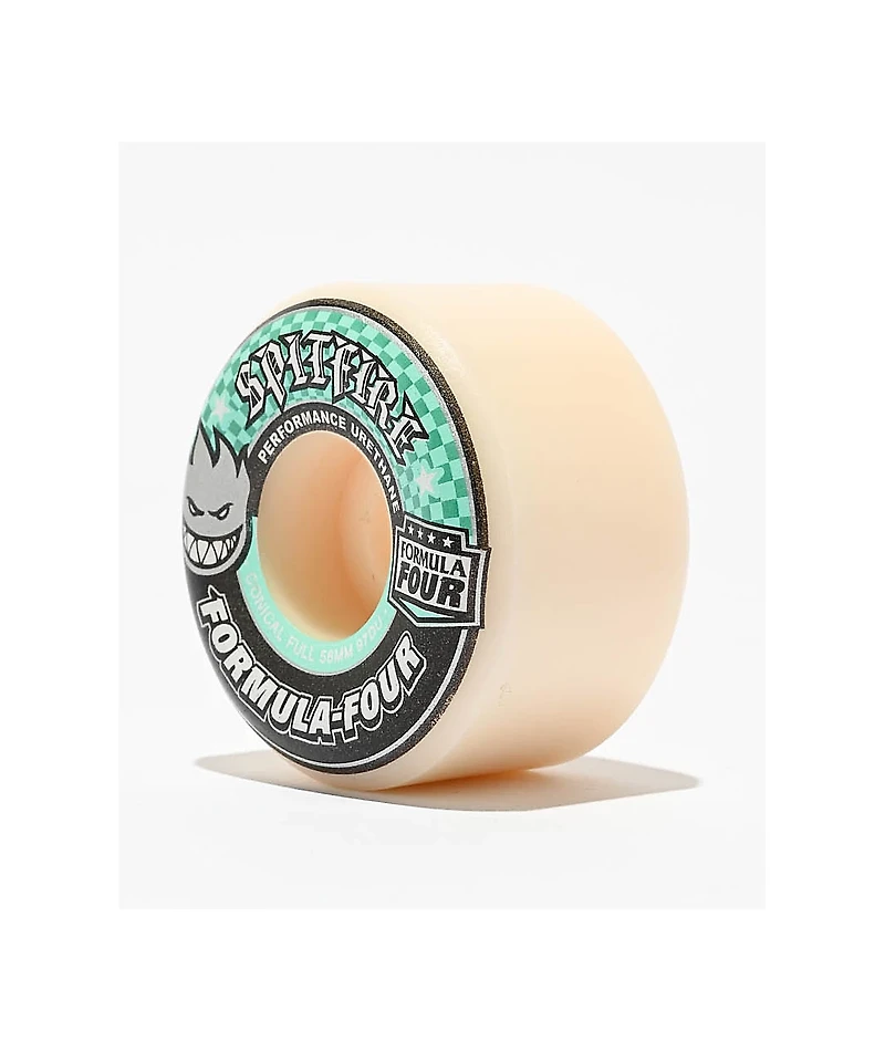 Spitfire Formula Four Full Conical 56mm 97a Teal Skateboard Wheels