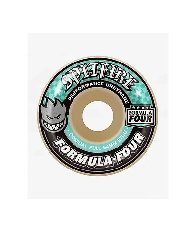 Spitfire Formula Four Full Conical 56mm 97a Teal Skateboard Wheels