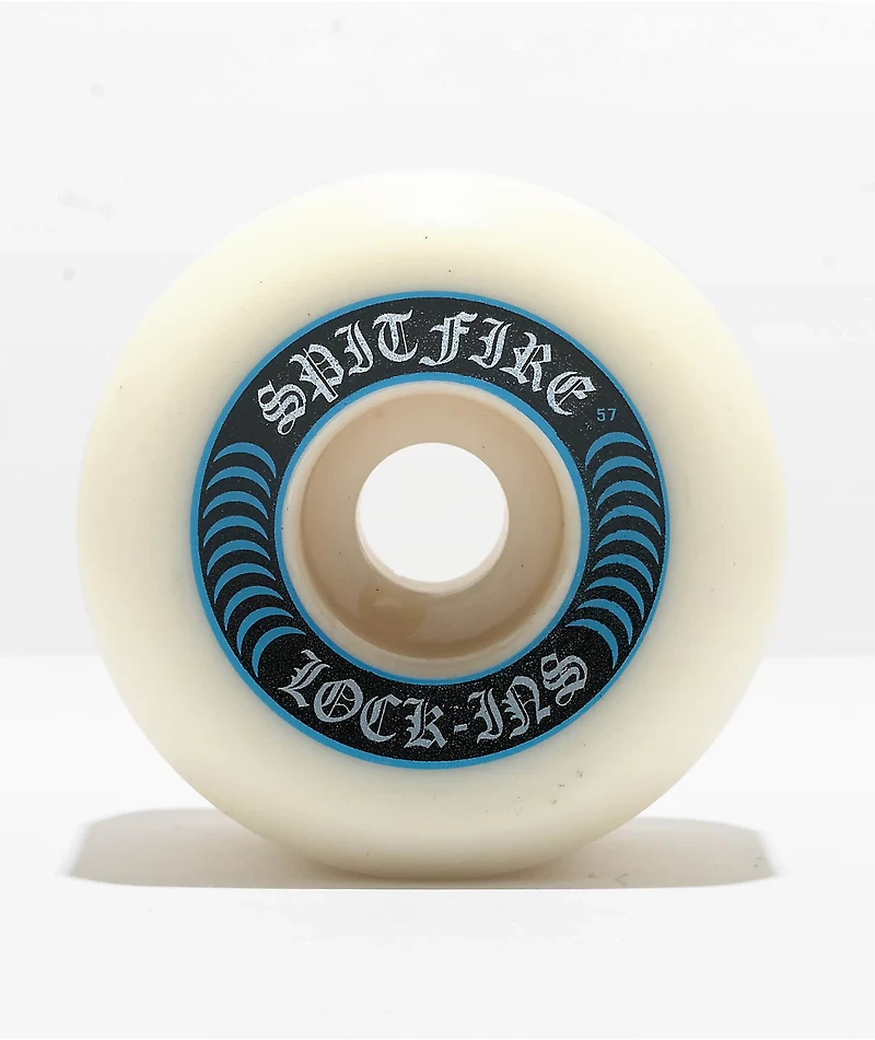 Spitfire Formula Four Lock-Ins 57mm 99d Blue & white Skateboard Wheels
