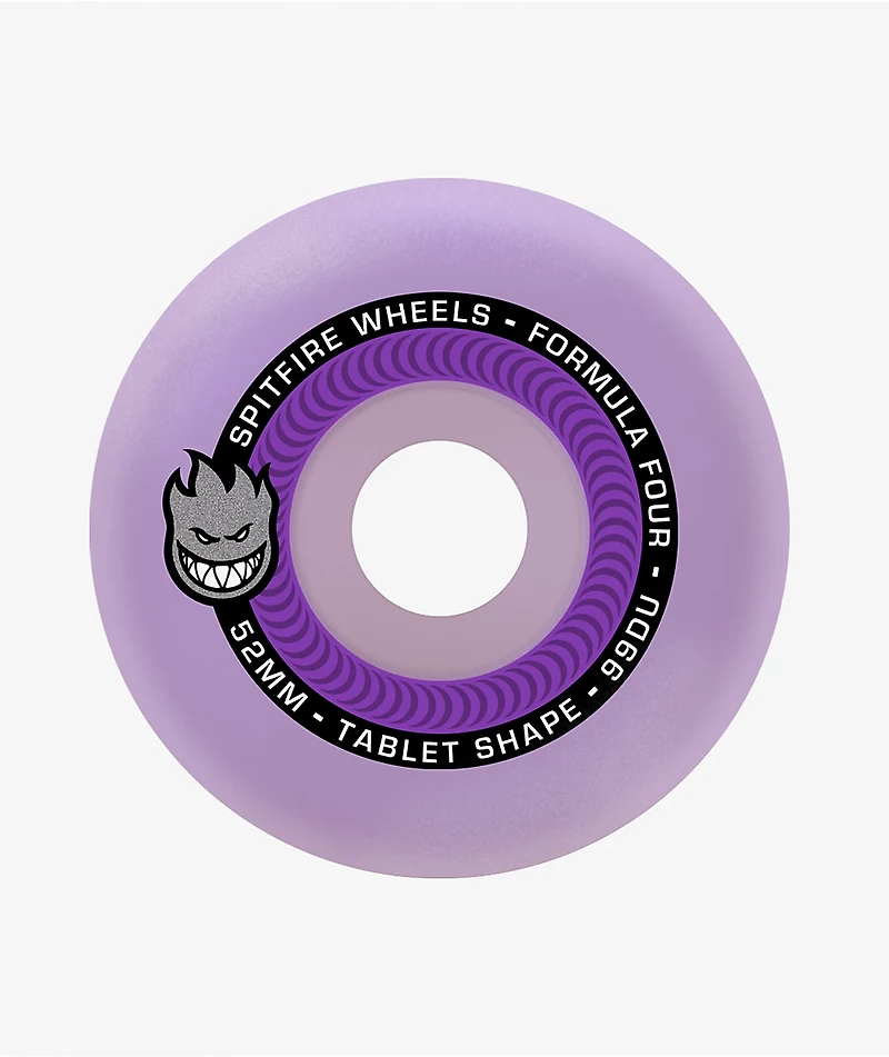 Spitfire Formula Four Tablet 52mm 99a Lavender Skateboard Wheels