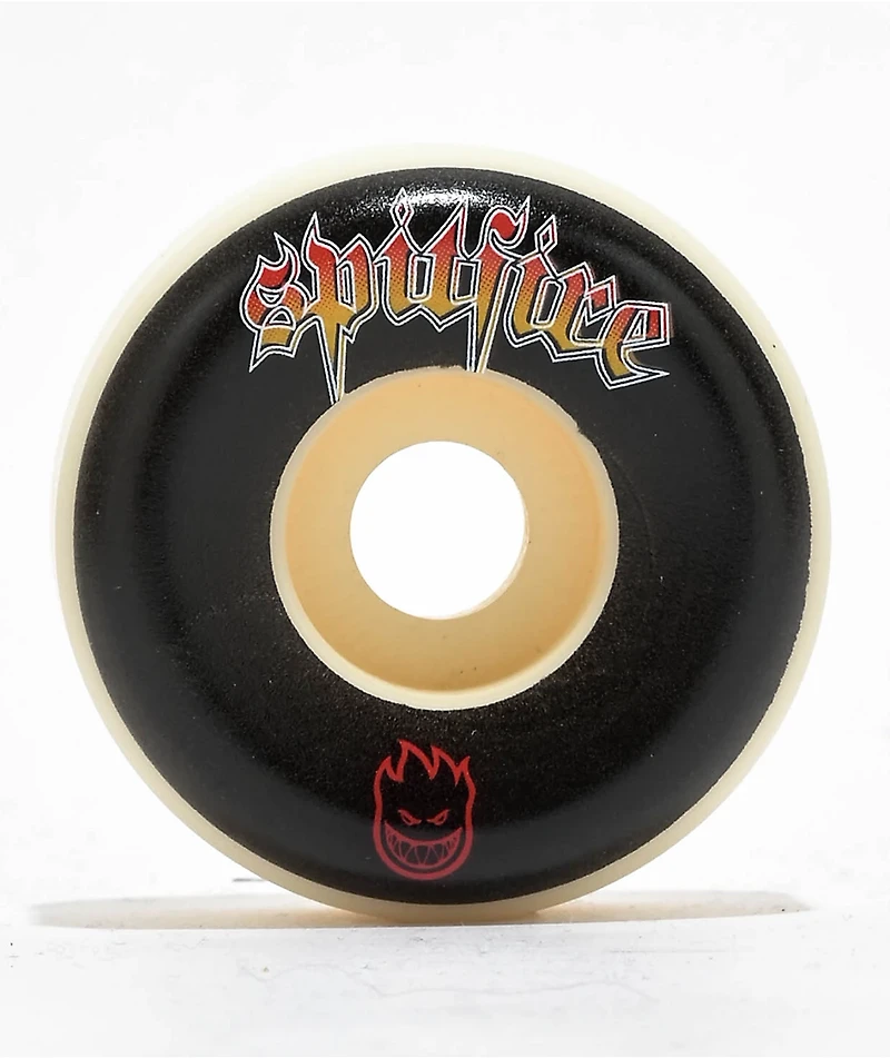 Spitfire Formula Four Venom Script Conical Full 52mm 99a White Skateboard Wheels