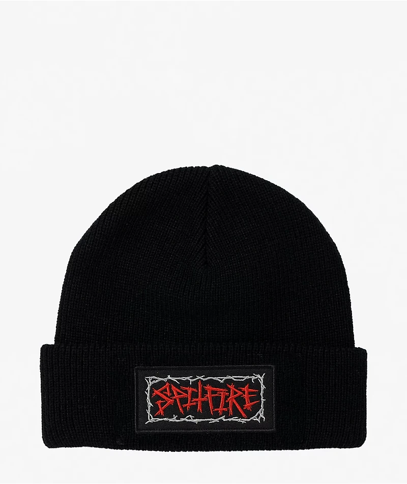 Spitfire Gas Mask Script Black Beanie