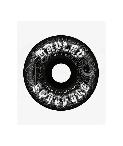 Spitfire Hayley Formula Four Webbed Black 53mm 99a Conical Skateboard Wheels