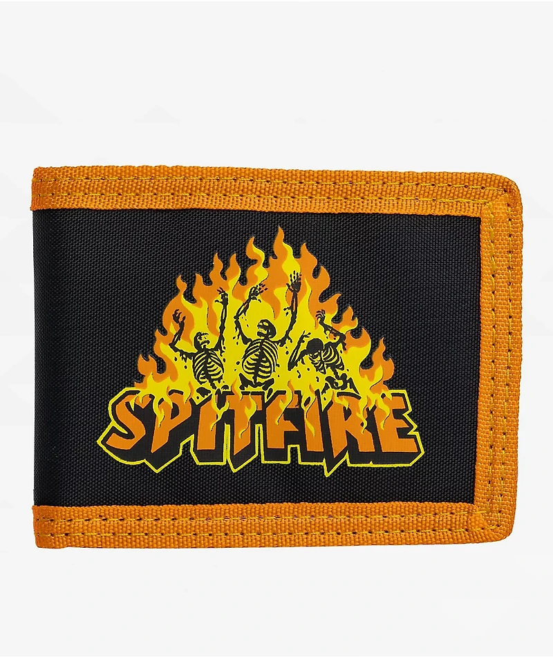 Spitfire Hellfire Black & Orange Bifold Wallet