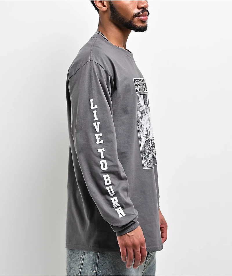 Spitfire Inferno Grey Long Sleeve T-Shirt