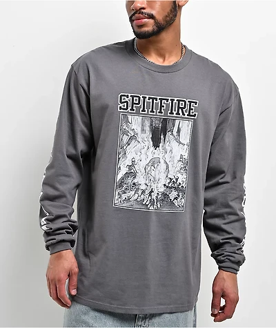 Spitfire Inferno Grey Long Sleeve T-Shirt
