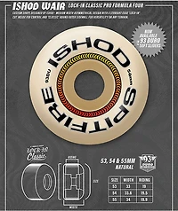 Spitfire Ishod Lock-In Formula Four 54mm 93a White Skateboard Wheels