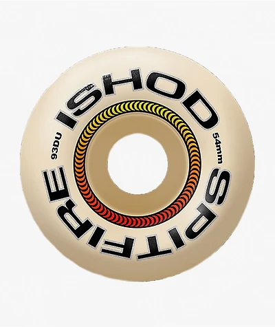 Spitfire Ishod Lock-In Formula Four 54mm 93a White Skateboard Wheels