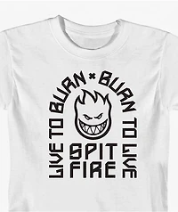 Spitfire Kids Live To Burn White T-Shirt