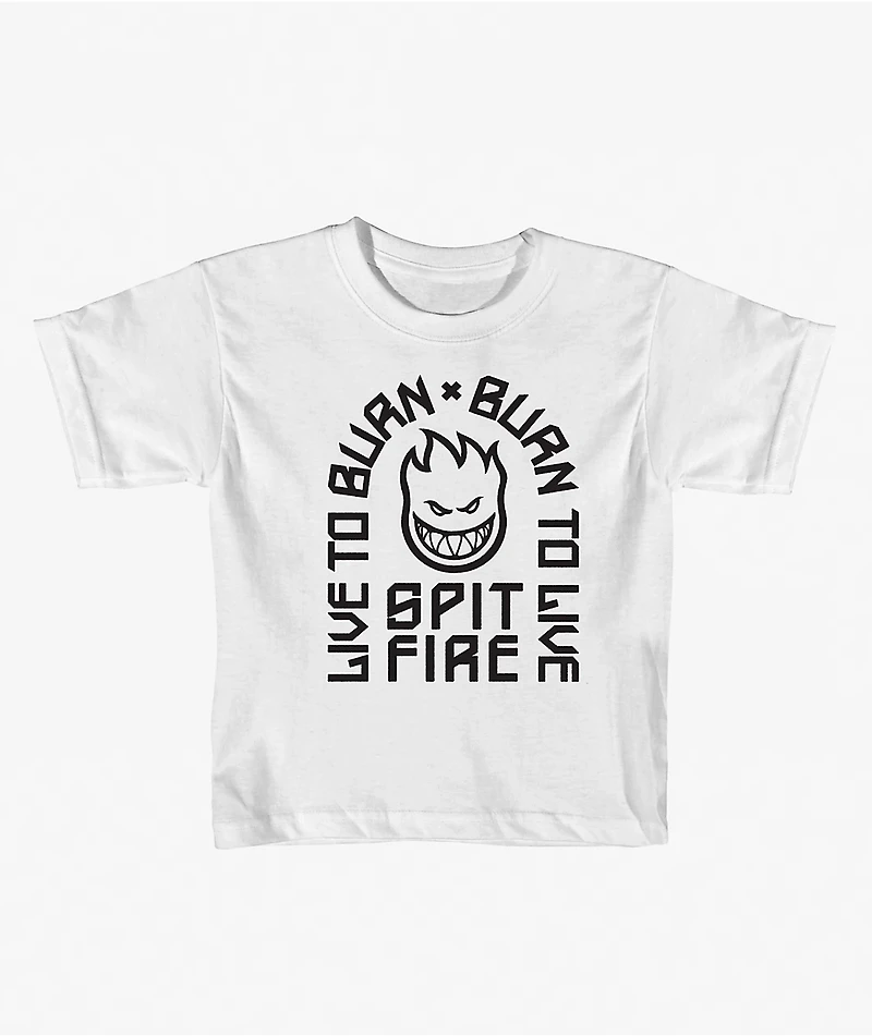 Spitfire Kids Live To Burn White T-Shirt