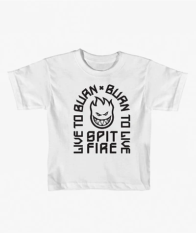 Spitfire Kids Live To Burn White T-Shirt