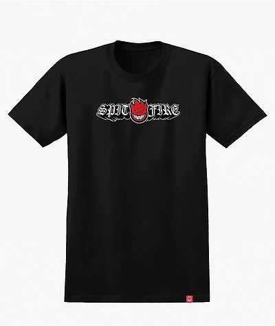 Spitfire Kids Old English Bighead Black T-Shirt