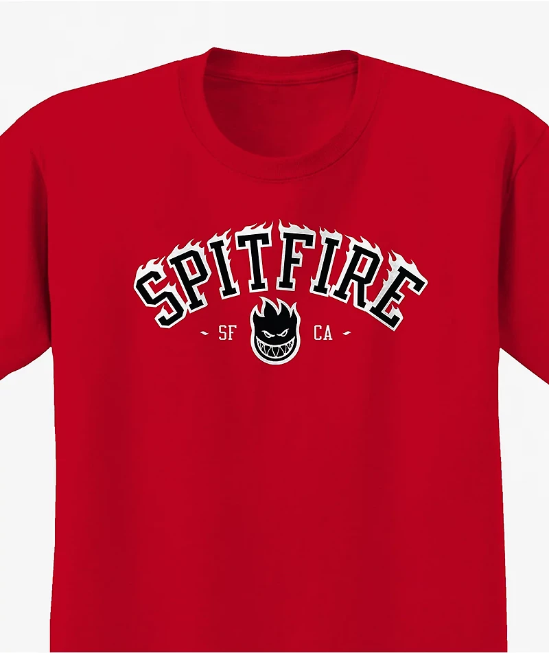 Spitfire Kids Team Bighead Flame Red T-Shirt