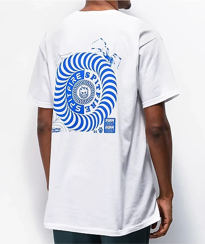 Spitfire L Baker Swirl White T-Shirt