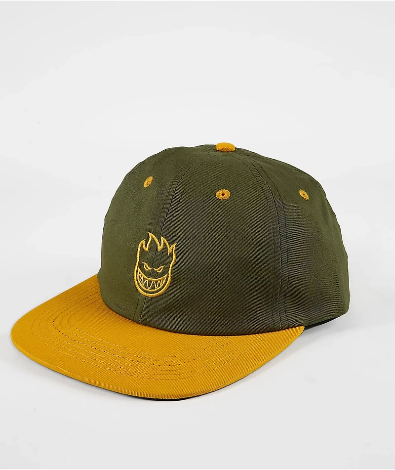 Spitfire Lil Bighead Olive & Gold Strapback Hat