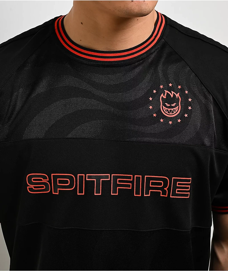 Spitfire Live To Burn Black Soccer Jersey