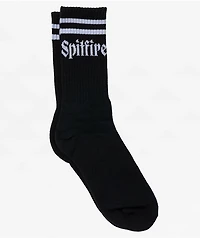 Spitfire Molotov Script Black Crew Socks