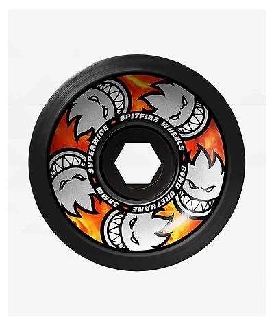 Spitfire Multiball Superwide 58mm 80a Black Cruiser Skateboard Wheels