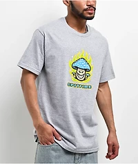 Spitfire Mushroom Big Head Heather Grey T-Shirt