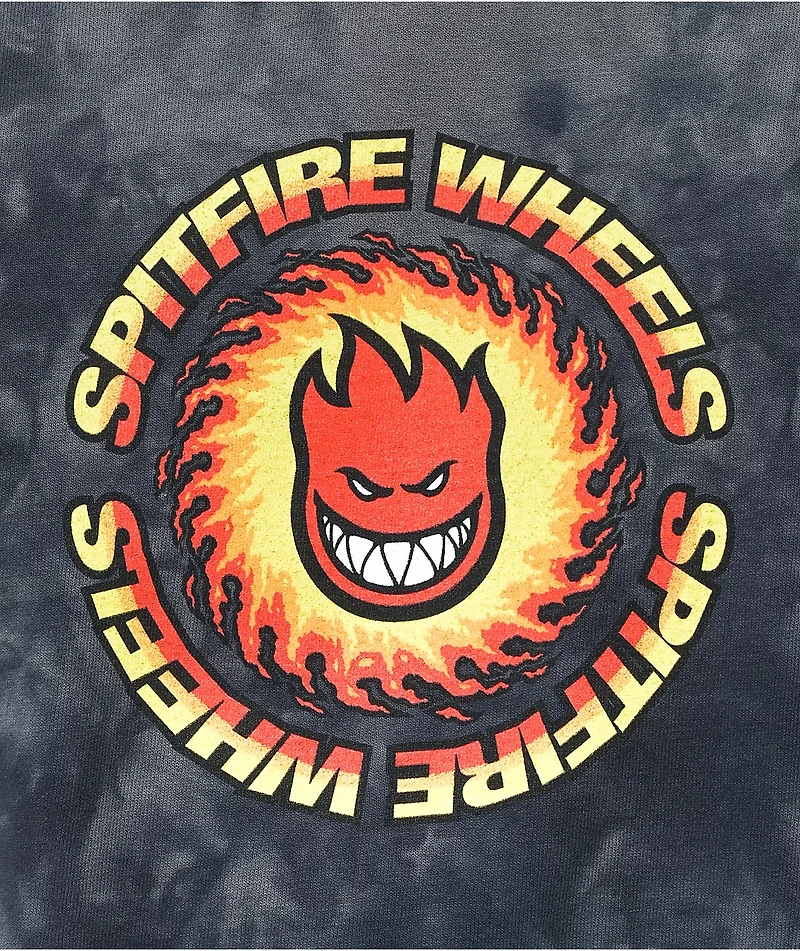 Spitfire OG Fireball Black Tie Dye T-Shirt