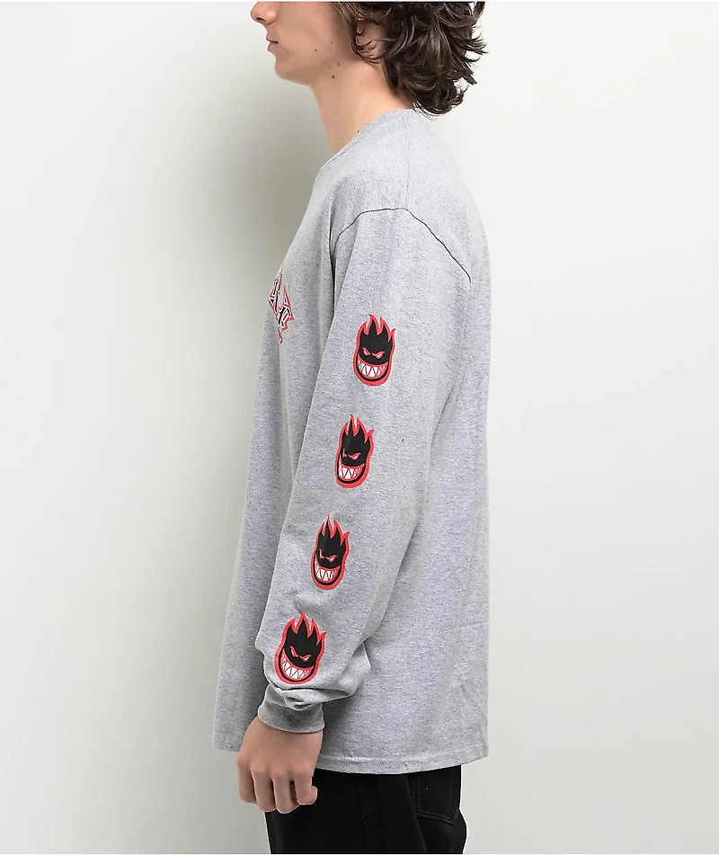 Spitfire Old E Bighead Grey Long Sleeve T-Shirt