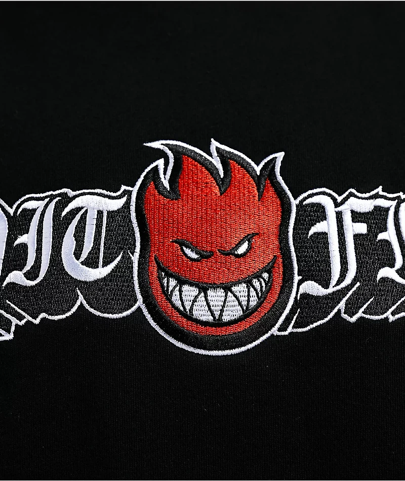 Spitfire Old E Drop Bighead Black Hoodie