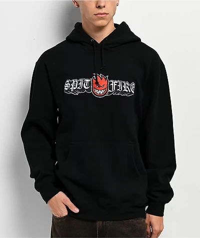 Spitfire Old E Drop Bighead Black Hoodie