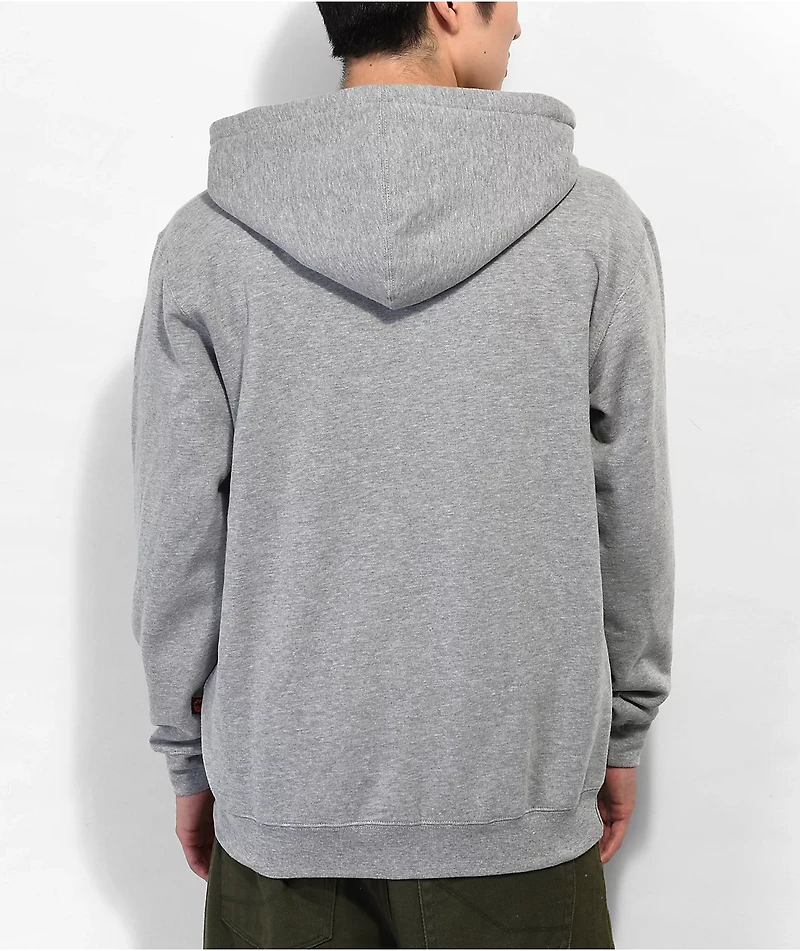 Spitfire Old E Grey Zip Hoodie