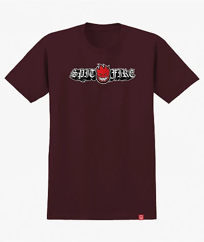 Spitfire Old English Bighead Drop Red T-Shirt