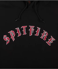 Spitfire Old English Embroidery Black Hoodie