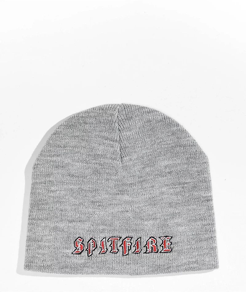 Spitfire Old English Grey Skull Cap Beanie